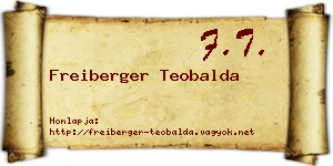 Freiberger Teobalda névjegykártya