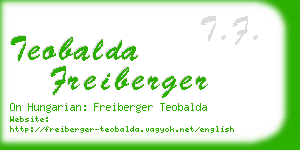 teobalda freiberger business card